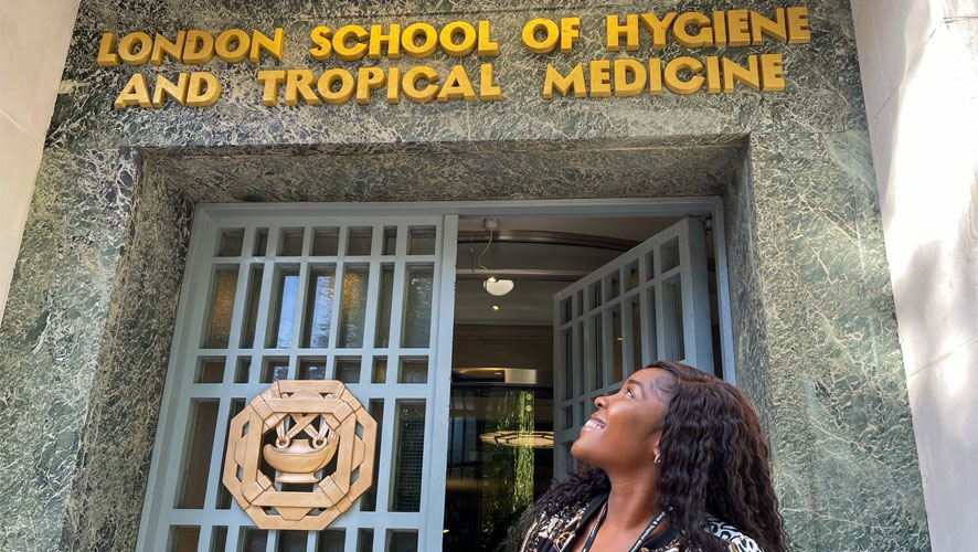 Student outside LSHTM