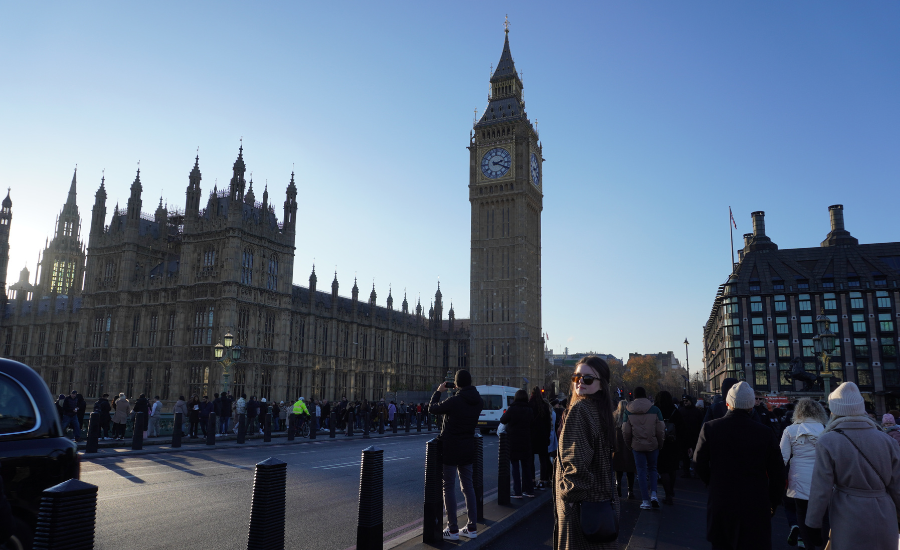 Alexandra Blair Alexandra on Westminster Bridge.