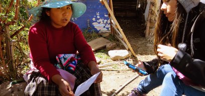Fieldwork. Photo credit: Maria Calderon